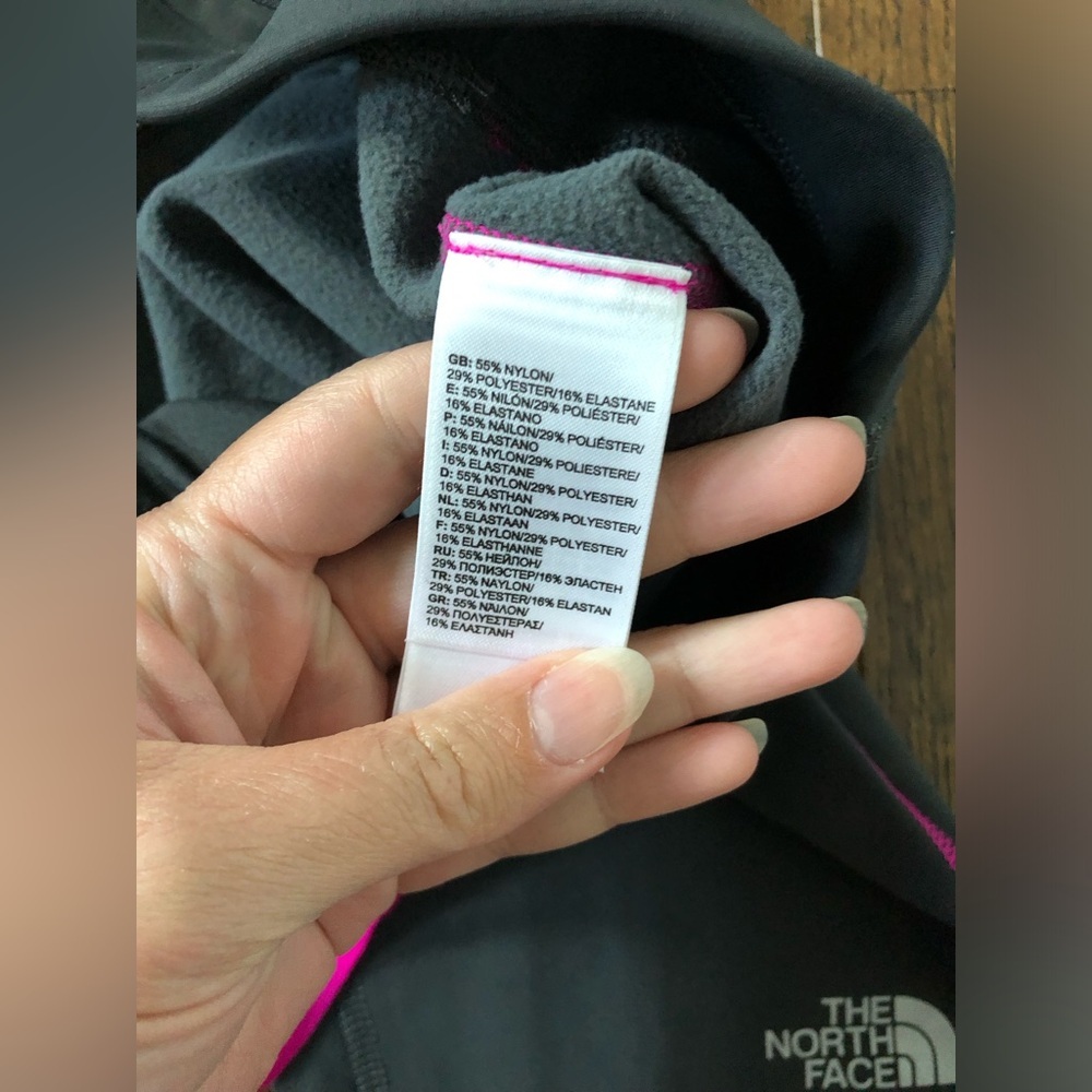 The North Face Women’s S Dark Gray Fleece-Lined Long Ankle Leggings w/Pockets - Picture 7 of 16